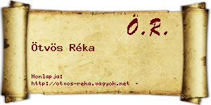 Ötvös Réka névjegykártya